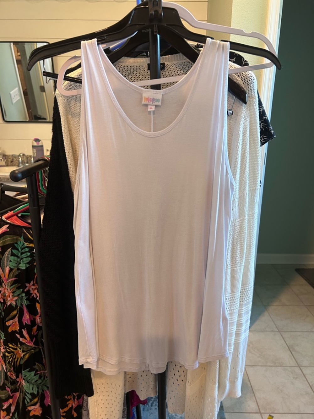 LuLaRoe White Scoop Neck Tank Top